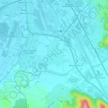 Elgersweier topographic map, elevation, terrain