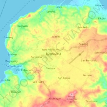 Buenavista topographic map, elevation, terrain
