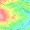 Emley topographic map, elevation, terrain