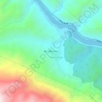 Bản Nậm Khao topographic map, elevation, terrain