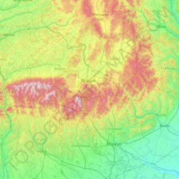 Poiana Stânii topographic map, elevation, terrain