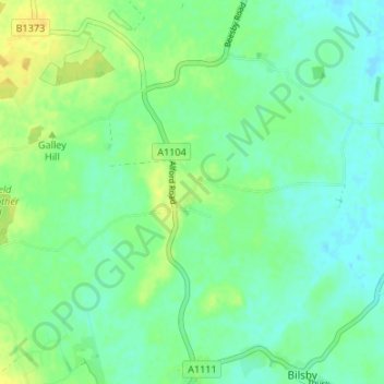 Saleby topographic map, elevation, terrain