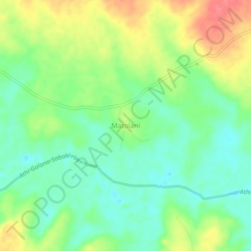 Matolani topographic map, elevation, terrain