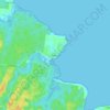 Poona topographic map, elevation, terrain