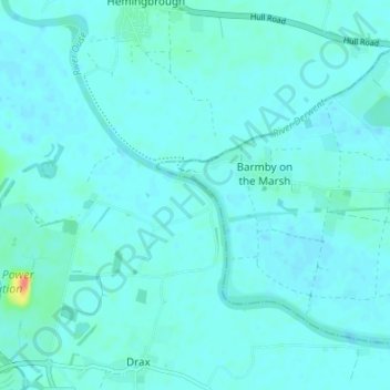 Long Drax topographic map, elevation, terrain