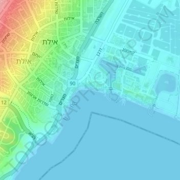 Nin Beach topographic map, elevation, terrain