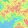 Dumfriesshire topographic map, elevation, terrain