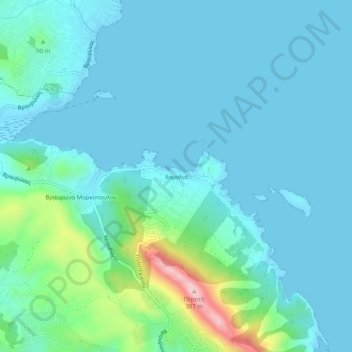 Chamolia topographic map, elevation, terrain