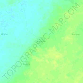 Kousseri topographic map, elevation, terrain