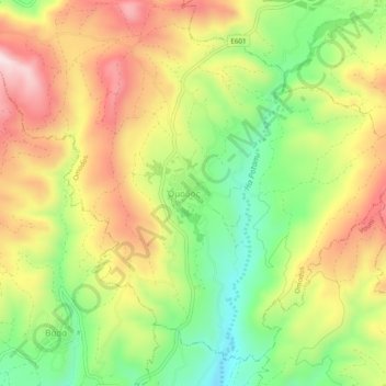 Omodhos topographic map, elevation, terrain