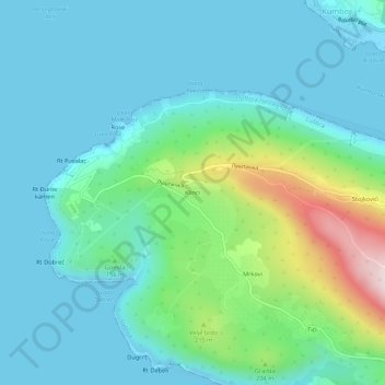 Klinci topographic map, elevation, terrain