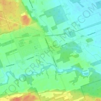 Bourget topographic map, elevation, terrain