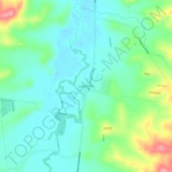 Ladysmith topographic map, elevation, terrain