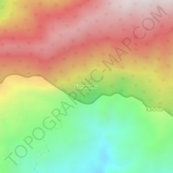 Konaweha topographic map, elevation, terrain