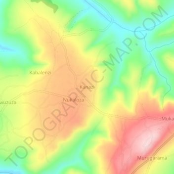 Kanazi topographic map, elevation, terrain