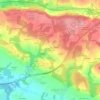 Kergouach topographic map, elevation, terrain