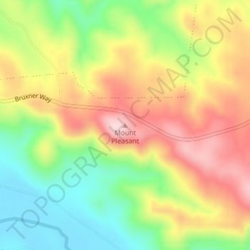 Mount Pleasant topographic map, elevation, terrain