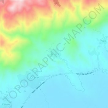 Ektirli topographic map, elevation, terrain