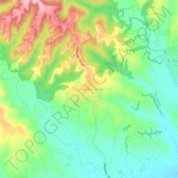 Παλαιό Κεραμίδι topographic map, elevation, terrain