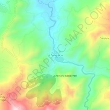 La Candelaria topographic map, elevation, terrain