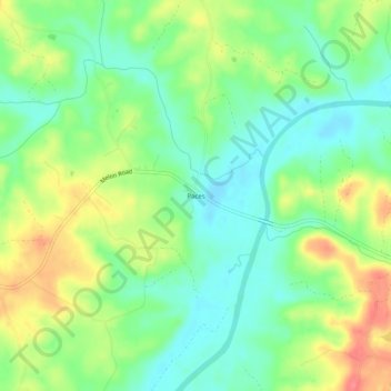 Paces topographic map, elevation, terrain
