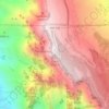 Sandia Crest topographic map, elevation, terrain