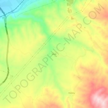 Laver topographic map, elevation, terrain
