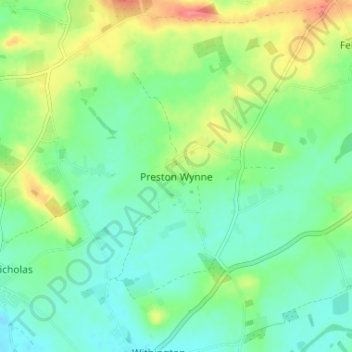 Preston Wynne topographic map, elevation, terrain