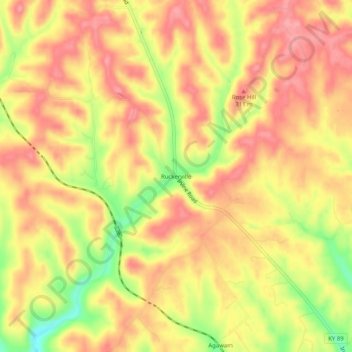 Ruckerville topographic map, elevation, terrain