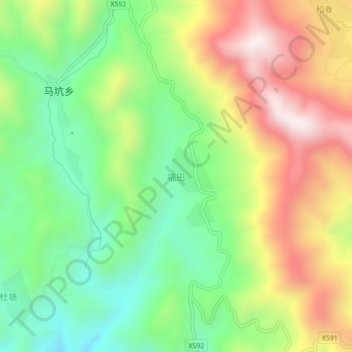 Futian topographic map, elevation, terrain