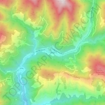 Ubago topographic map, elevation, terrain
