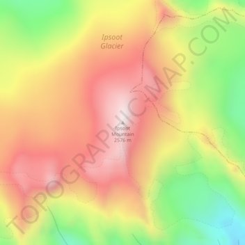 Ipsoot Mountain topographic map, elevation, terrain