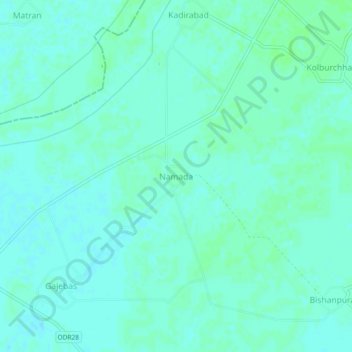 Namada topographic map, elevation, terrain
