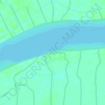 Sungai Perak topographic map, elevation, terrain