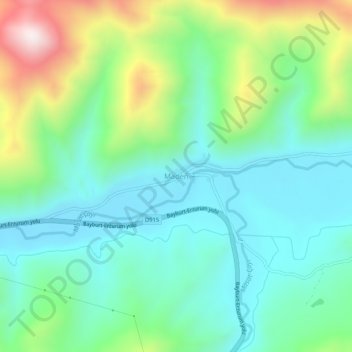 Maden topographic map, elevation, terrain