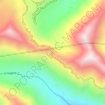 Khardung La topographic map, elevation, terrain