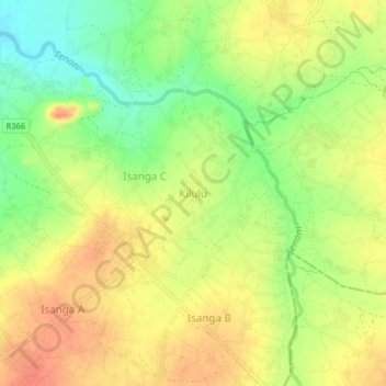 Kilulu topographic map, elevation, terrain