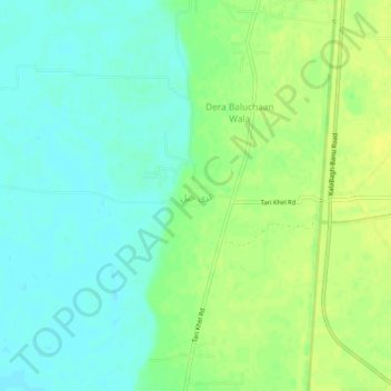 Tari Khel topographic map, elevation, terrain
