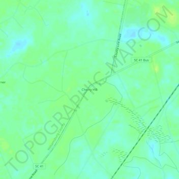 Cherry Hill topographic map, elevation, terrain