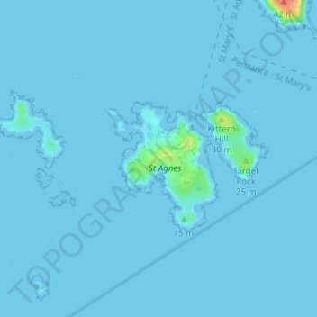 Downs topographic map, elevation, terrain