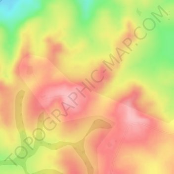 Adamawa Plateau topographic map, elevation, terrain