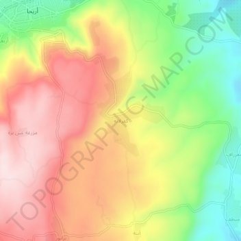 Kafrlata topographic map, elevation, terrain