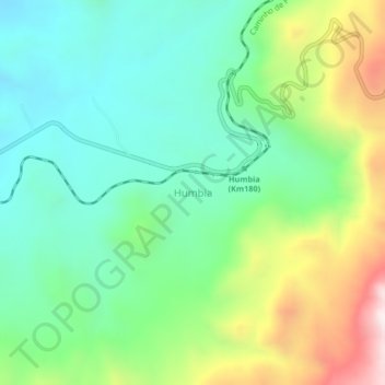 Humbia topographic map, elevation, terrain
