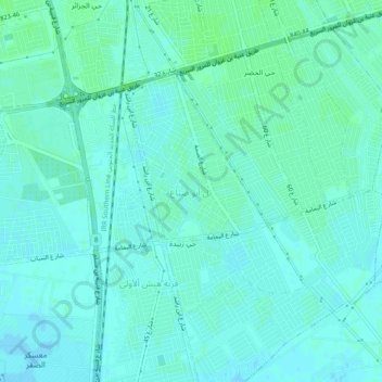 Al saha topographic map, elevation, terrain