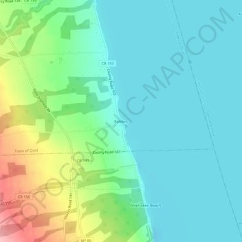 Kidders topographic map, elevation, terrain