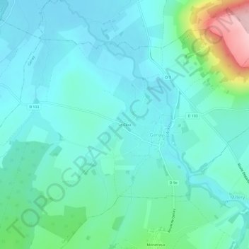 Le Clou topographic map, elevation, terrain