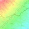 Cluring topographic map, elevation, terrain