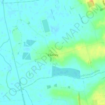 Cadney topographic map, elevation, terrain