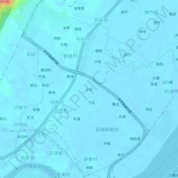 Shangshi topographic map, elevation, terrain