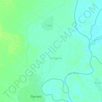 Kongona topographic map, elevation, terrain
